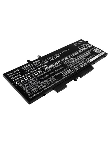 7.6V, 8400mAh, Li-ion Battery fits Dell, Latitude 14 5400, Latitude 14 5500, 63.84Wh