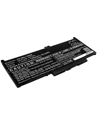 7.6V, 7400mAh, Li-Polymer Battery fits Dell, Latitude 13 5300, Latitude 13 5300 2-in-1, 56.24Wh