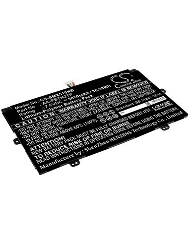 7.6V, 5050mAh, Li-Polymer Battery fits Samsung, Xe510c24, Xe510c24-k01us, 38.38Wh