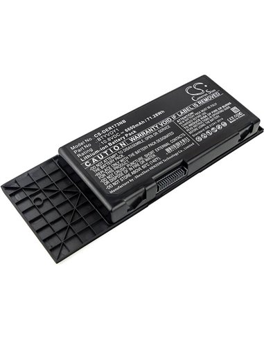 10.8V, 6600mAh, Li-ion Battery fits Dell, Alienware M17x R3, Alienware M17x R3-3d, 71.28Wh