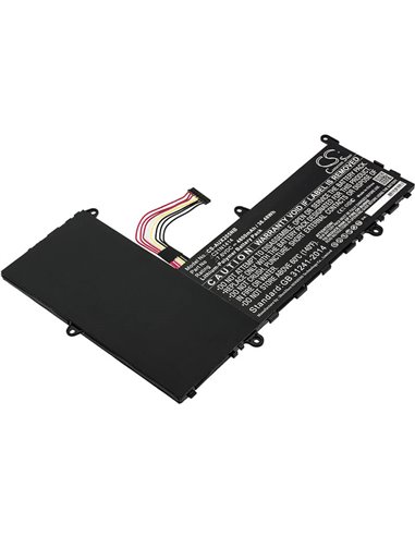 7.6V, 4800mAh, Li-Polymer Battery fits Asus, Ckse321d1, Eeebook F205ta, 36.48Wh