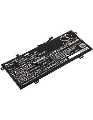 7.7V, 4950mAh, Li-Polymer Battery fits Hp, Chromebook X360 12b-ca0000ng, Chromebook X360 12b-ca0000ns, 38.115Wh