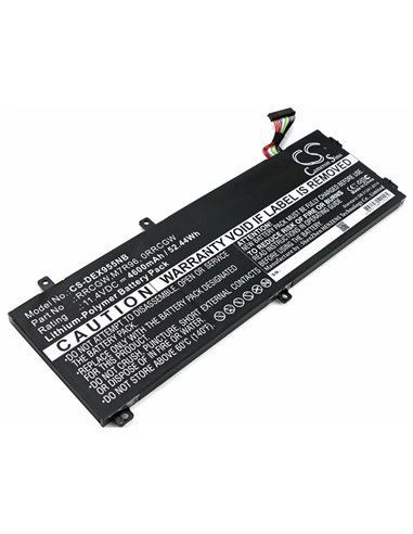 11.4V, 4600mAh, Li-Polymer Battery fits Dell, P56f002, P83f, 52.44Wh