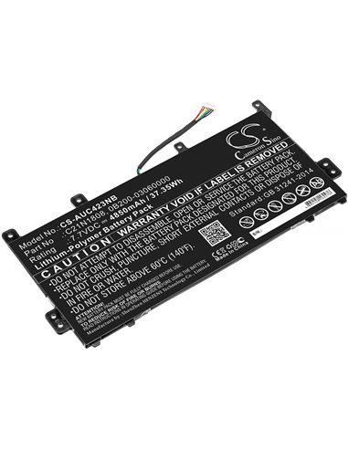 7.7V, 4850mAh, Li-Polymer Battery fits Asus, C423, C423na, 37.345Wh