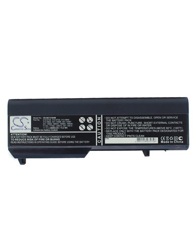 11.1V, 6600mAh, Li-ion Battery fits Dell, Vostro 1310, Vostro 1320, 73.26Wh