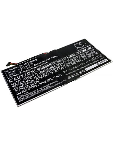 7.7V, 4900mAh, Li-Polymer Battery fits Asus, B9440ua, B9440ua-xs51, 37.73Wh