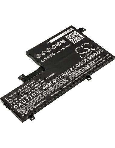 11.1V, 3950mAh, Li-Polymer Battery fits Acer, C731, C731-c78g, 43.845Wh