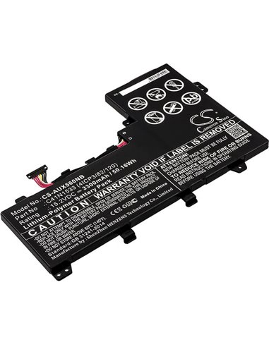 15.2V, 3300mAh, Li-Polymer Battery fits Asus, Q524u, Q524uq-bbi7t14, 50.16Wh