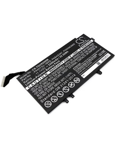 11.1V, 3200mAh, Li-Polymer Battery fits Toshiba, Satellite U920t, Satellite U920t-100, 35.52Wh