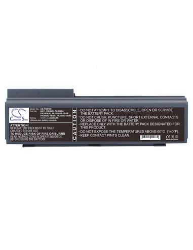 10.8V, 4400mAh, Li-ion Battery fits Toshiba, Tecra 8100, Tecra 8100a, 47.52Wh