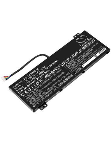 15.4V, 3400mAh, Li-Polymer Battery fits Acer, Ph315 Zin, Predator Helios 300, 52.36Wh