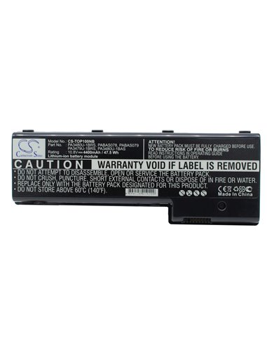 10.8V, 4400mAh, Li-ion Battery fits Toshiba, Satellite P100 Series, Satellite P100-102, 47.52Wh