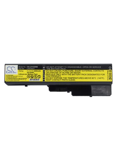 11.1V, 4400mAh, Li-ion Battery fits Lenovo, Ideapad V450a-tfo, Ideapad V430, 48.84Wh