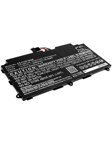 10.8V, 4200mAh, Li-Polymer Battery fits Fujitsu, Stylistic Q736, Stylistic Q737, 45.36Wh