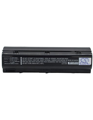 11.1V, 6600mAh, Li-ion Battery fits Dell, Inspiron 1300, Inspiron B120, 73.26Wh