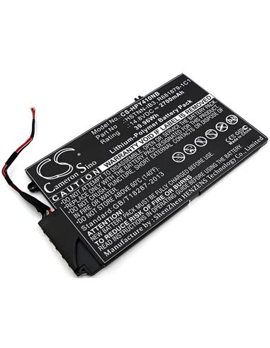 14.8V, 2700mAh, Li-Polymer Battery fits Hp, El04xl, Envpr4 I5-3317u, 39.96Wh