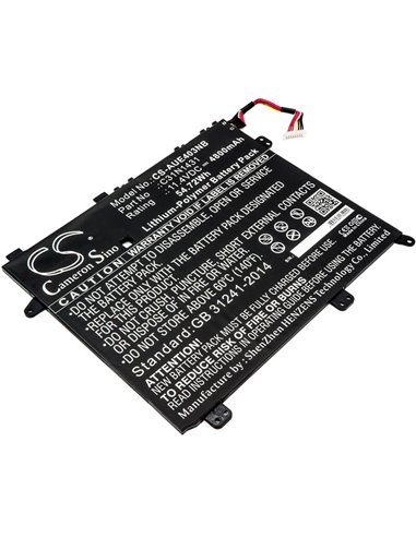 11.4V, 4800mAh, Li-Polymer Battery fits Asus, E403na-fa003t, E403na-fa007t, 54.72Wh