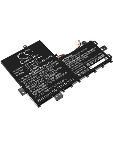 11.49V, 4050mAh, Li-Polymer Battery fits Asus, Business P1701da, Business P1701da-au017r, 46.5345Wh