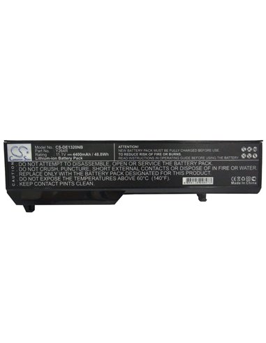 11.1V, 4400mAh, Li-ion Battery fits Dell, Inspiron 1320, Inspiron 1320n, 48.84Wh