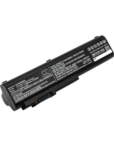 11.1V, 7200mAh, Li-ion Battery fits Asus, N50, N50a, 79.92Wh