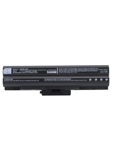 11.1V, 4400mAh, Li-ion Battery fits Sony, Vaio, Vaio Vgn-sr290jtj, 48.84Wh