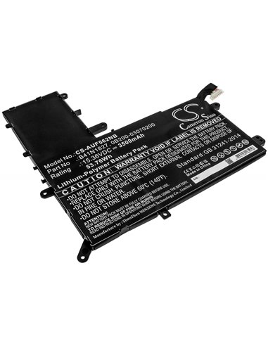 15.36V, 3500mAh, Li-Polymer Battery fits Asus, Ux562fa, Ux562fa-2g, 53.76Wh