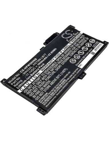 11.1V, 3950mAh, Li-ion Battery fits Hp, Pavilion X360 - 15-br041nr, Pavilion X360 14-ba016na, 43.845Wh