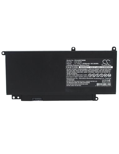 11.1V, 6250mAh, Li-Polymer Battery fits Asus, N750, N750j, 69.375Wh