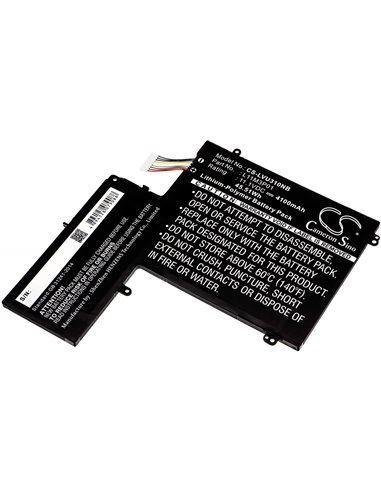 11.1V, 4100mAh, Li-Polymer Battery fits Lenovo, Ideapad U310, Ideapad U310 4375, 45.51Wh