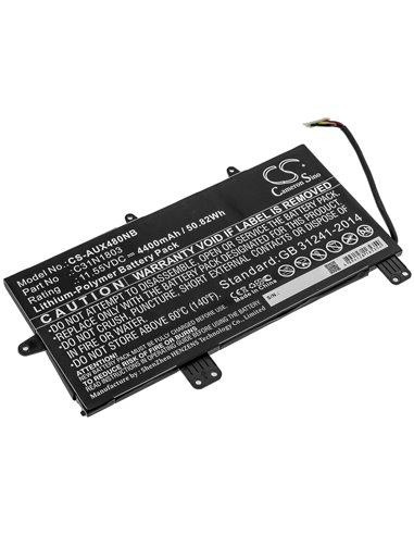 11.55V, 4400mAh, Li-Polymer Battery fits Asus, Ux480fd Ux450fd, Zenbook Pro 14 Ux480, 50.82Wh