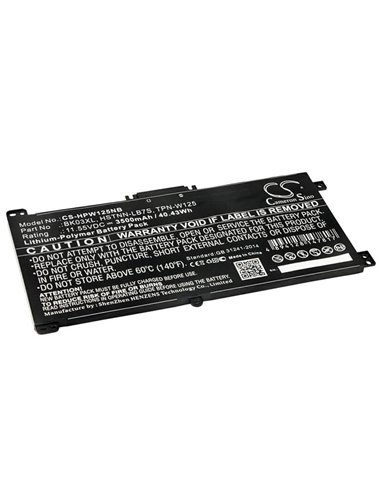 11.55V, 3500mAh, Li-Polymer Battery fits Hp, Pavilion X360 14-ba000, Pavilion X360 14-ba000nf, 40.425Wh