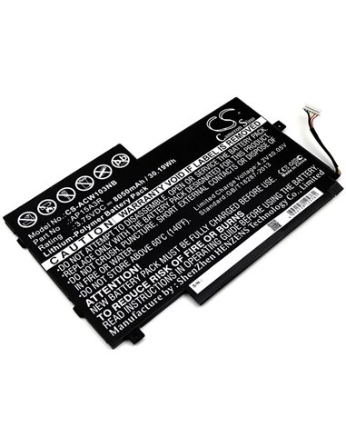 3.75V, 8050mAh, Li-Polymer Battery fits Acer, Aspire Switch 10e, Sw3-013, 30.1875Wh