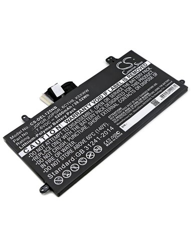 7.6V, 5200mAh, Li-Polymer Battery fits Dell, Latitude 12 5285 2-in-1, Latitude 5290, 39.52Wh