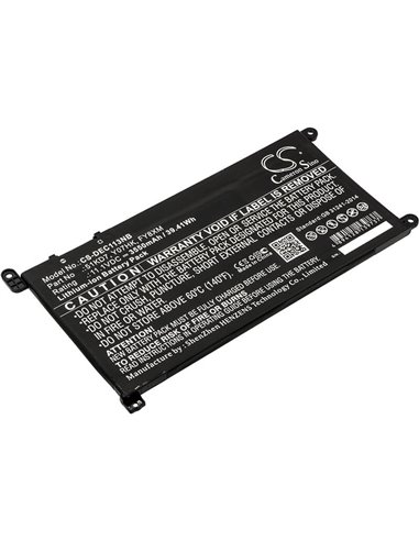 11.1V, 3550mAh, Li-ion Battery fits Dell, Chromebook 11 3100, Chromebook 11 3180, 39.405Wh