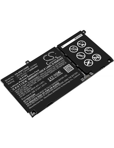 11.25V, 3450mAh, Li-Polymer Battery fits Dell, Inspiron 13 5301, Inspiron 14 5406 2-in-1, 38.8125Wh