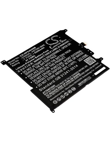 7.7V, 6200mAh, Li-Polymer Battery fits Hp, Chromebook X2, Chromebook X2 12-f000, 47.74Wh