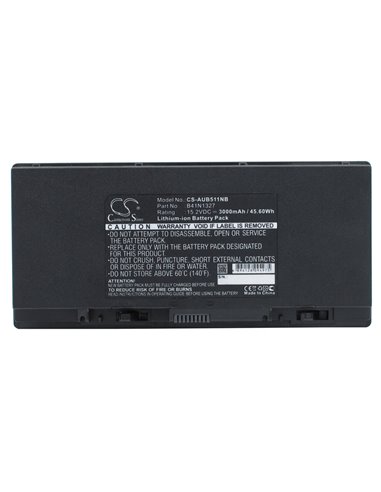 15.2V, 3000mAh, Li-ion Battery fits Asus, B551la-cn018g, B551la-cr026g, 45.6Wh