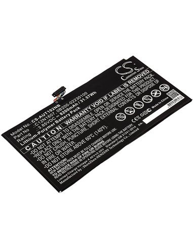 3.85V, 8200mAh, Li-Polymer Battery fits Asus, T102h, T102ha, 31.57Wh