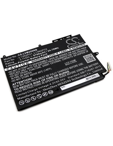 3.7V, 6700mAh, Li-Polymer Battery fits Lenovo, Miix 2, Miix 2 10, 24.79Wh