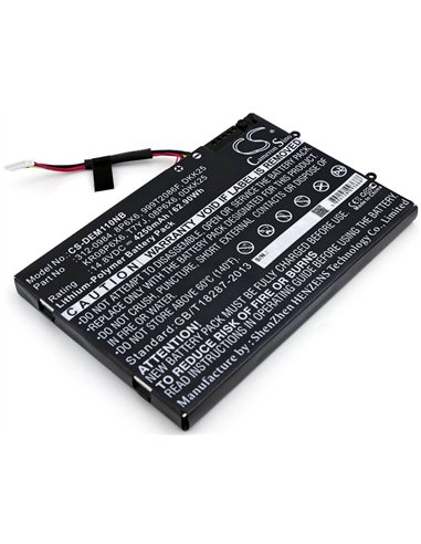 14.8V, 4250mAh, Li-Polymer Battery fits Dell, Alienware M11x, Alienware M11xr2, 62.9Wh