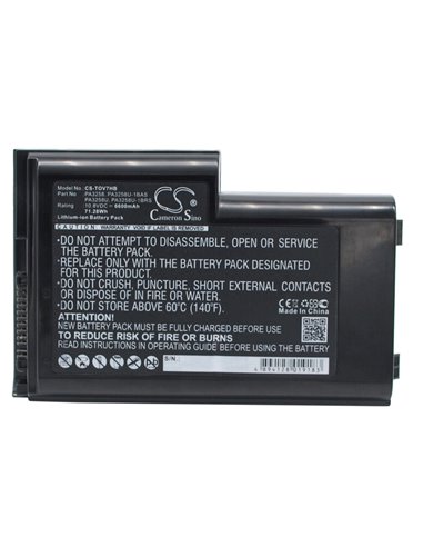 10.8V, 6600mAh, Li-ion Battery fits Toshiba, Dynabook V7, Satellite Pro 6300, 71.28Wh