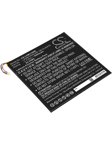 3.7V, 6900mAh, Li-Polymer Battery fits Lenovo, Miix 300, Miix 310, 25.53Wh