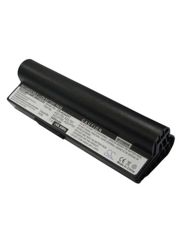 Black, 7.4V, 6600mAh, Li-ion Battery fits Asus, Eee Pc 2g Linux, Eee Pc 2g Surf(256 Ram), 48.84Wh