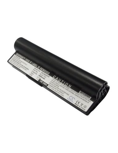 Black, 7.4V, 6600mAh, Li-ion Battery fits Asus, Eee Pc 701sd, Eee Pc 701sdx, 48.84Wh