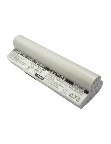 White, 7.4V, 6600mAh, Li-ion Battery fits Asus, Eee Pc 701sd, Eee Pc 701sdx, 48.84Wh