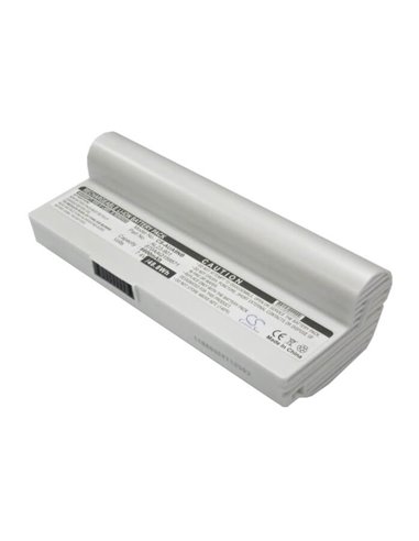 White, 7.4V, 6600mAh, Li-ion Battery fits Asus, Eee Pc 1000, Eee Pc 1000h, 48.84Wh