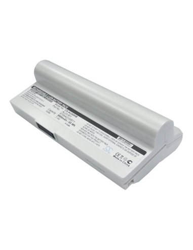 White, 7.4V, 8800mAh, Li-ion Battery fits Asus, Eee Pc 1000, Eee Pc 1000h, 65.12Wh