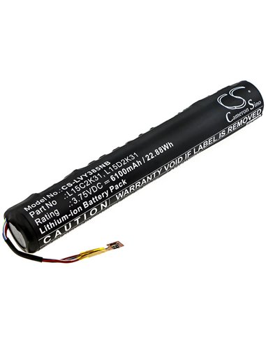 3.75V, 6100mAh, Li-ion Battery fits Lenovo, Yoga Tablet 3, Yt3-850f, 22.875Wh