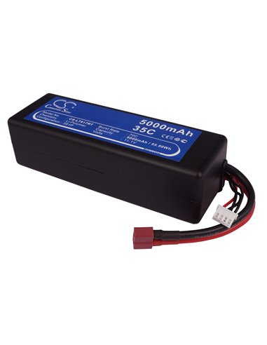 11.1V, 5000mAh, Li-Polymer Battery fits Cameron Sino, RC Cars Cs-lt917rt, 55.5Wh