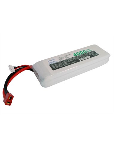 11.1V, 4000mAh, Li-Polymer Battery fits Cameron Sino, RC Cars Cs-lp4003c35rt, 44.4Wh